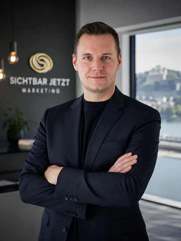 Sascha Heilig von Sichtbar Jetzt Marketing im Büro in Koblenz
